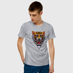 Мужская футболка хлопок Тигриная морда - фото 2
