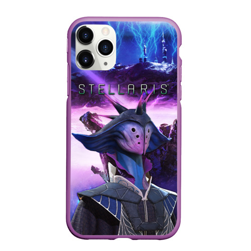Чехол для iPhone 11 Pro Max матовый Stellaris Стелларис, цвет фиолетовый