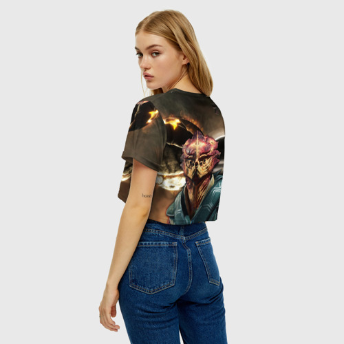 Женская футболка Crop-top 3D Stellaris Стелларис, цвет 3D печать - фото 5