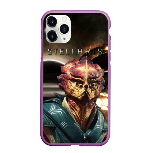 Чехол для iPhone 11 Pro Max матовый Stellaris Стелларис, цвет фиолетовый