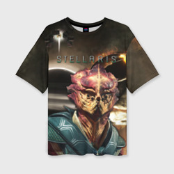 Женская футболка oversize 3D Stellaris Стелларис
