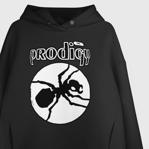 Женское худи Oversize хлопок The Prodigy ant, цвет черный - фото 3