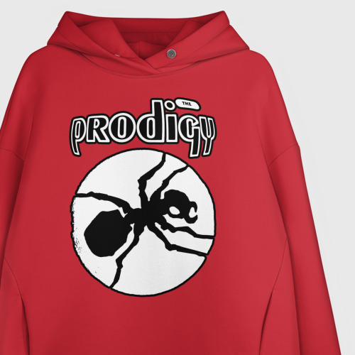 Женское худи Oversize хлопок The Prodigy ant, цвет красный - фото 3