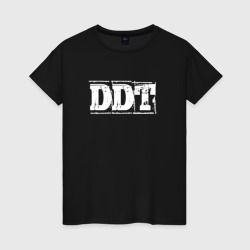 Женская футболка хлопок ДДТ логотип
