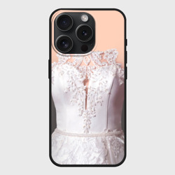 Чехол силиконовый для Apple iPhone 15 Pro Мax матовый Свадебный корсет