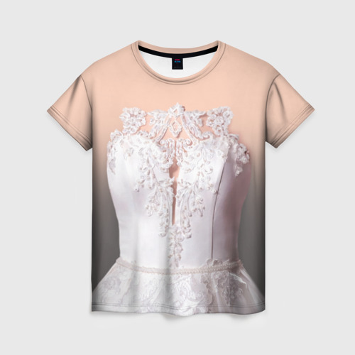Женская футболка 3D Свадебный корсет, цвет 3D печать