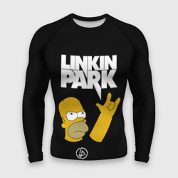 Мужской рашгард 3D Linkin Park гомер Симпсон, Simpsons