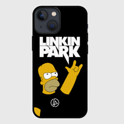 Чехол для iPhone 13 mini Linkin Park гомер Симпсон, Simpsons