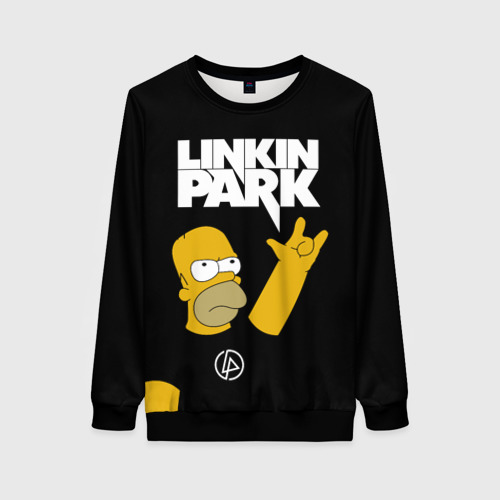 Женский свитшот 3D Linkin Park гомер Симпсон, Simpsons, цвет 3D печать