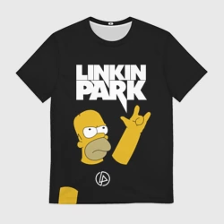 Мужская футболка 3D Linkin Park гомер Симпсон, Simpsons