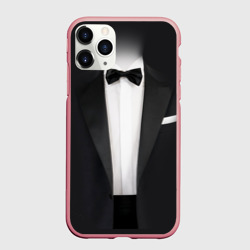 Чехол для iPhone 11 Pro Max матовый Смокинг жениха с бабочкой