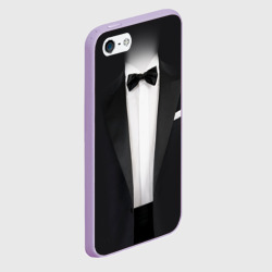 Чехол для iPhone 5/5S матовый Смокинг жениха с бабочкой - фото 2
