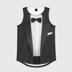 Мужская спортивная майка 3D Смокинг жениха с бабочкой