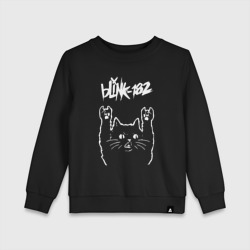 Детский свитшот хлопок Blink 182 Рок кот