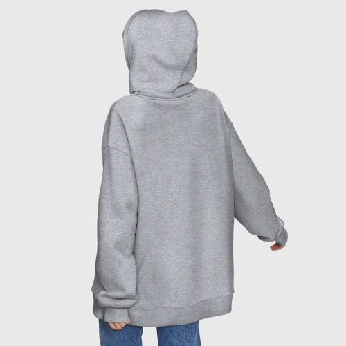 Худи SuperOversize хлопок с принтом Безымянный палец невесты для пары, вид сзади #2