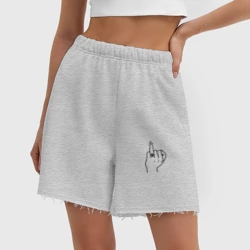 Женские шорты oversize футер хлопок Безымянный палец невесты для пары - фото 2