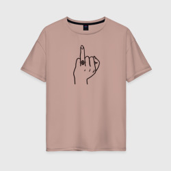 Женская футболка хлопок Oversize Безымянный палец невесты