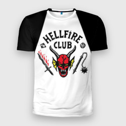 HellFire Club Stranger Things logo – Мужская футболка 3D Slim с принтом купить со скидкой в -9%