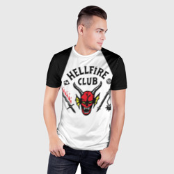 Мужская футболка 3D Slim HellFire Club Stranger Things logo - фото 2