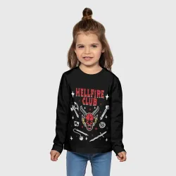 Детский лонгслив 3D Hellfire club Stranger things - фото 2