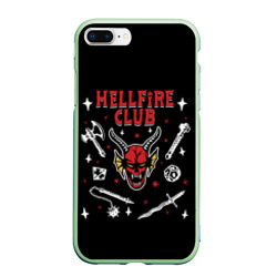 Чехол для iPhone 7Plus/8 Plus матовый Hellfire club Stranger things