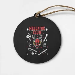 Деревянная игрушка круг Hellfire club Stranger things