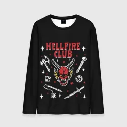 Мужской лонгслив 3D Hellfire club Stranger things