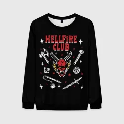Мужской свитшот 3D Hellfire club Stranger things