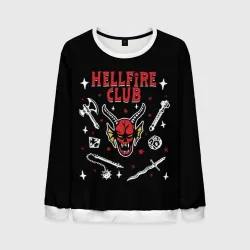 Мужской свитшот 3D Hellfire club Stranger things