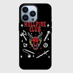 Чехол для iPhone 13 Pro Hellfire club Stranger things
