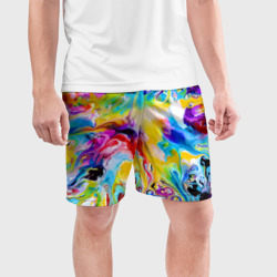 Мужские шорты спортивные Неоновые всплески красок Лето Neon splashes of colors Summer - фото 2