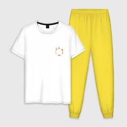 Мужская пижама с белой футболкой хлопок Dark Souls Знак Тьмы Мини