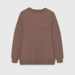 Женский свитшот oversize без начеса хлопок Dark Souls Знак Тьмы Мини