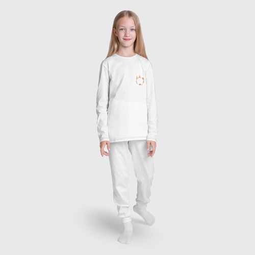 Детская пижама с лонгсливом хлопок Dark Souls Знак Тьмы Мини, цвет белый - фото 5