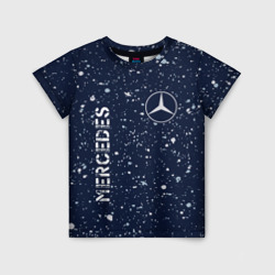 Детская футболка 3D Мерседес Mercedes Брызги