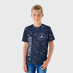 Детская футболка 3D Мерседес Mercedes Брызги - фото 2