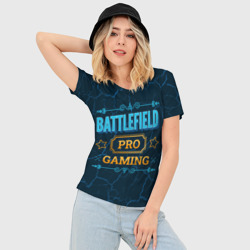 Женская футболка 3D Slim Игра Battlefield: pro Gaming - фото 2