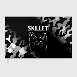 Флаг 3D Группа Skillet и Рок Кот