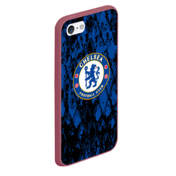 Чехол для iPhone 5/5S матовый Chelsea f Челси logo - фото 2