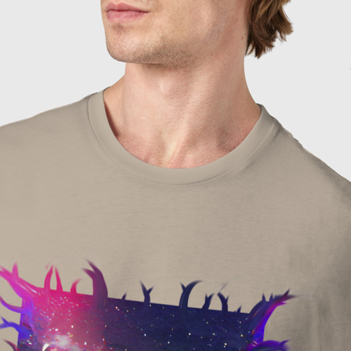 Мужская футболка хлопок Космо глазик, цвет миндальный - фото 6