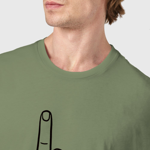 Мужская футболка хлопок Безымянный палец жениха, цвет авокадо - фото 6