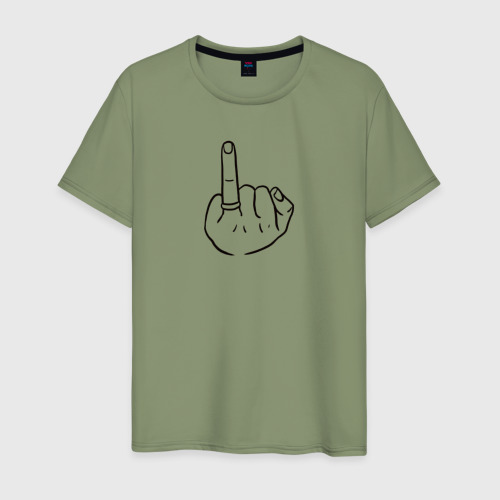 Мужская футболка хлопок Безымянный палец жениха, цвет авокадо