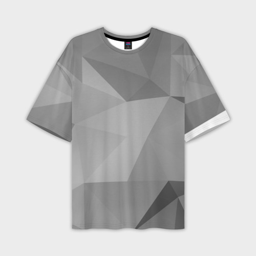 Мужская футболка oversize 3D Simple grey geometry, цвет 3D печать