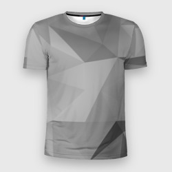 Мужская футболка 3D Slim Simple grey geometry