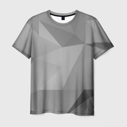 Мужская футболка 3D Simple grey geometry