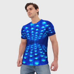 Мужская футболка 3D Glowing spotlights - фото 2