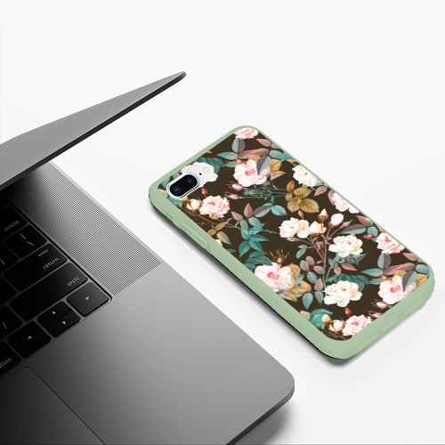 Чехол для iPhone 7Plus/8 Plus матовый с принтом Цветы Розы Садовые, фото #5