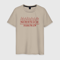Stranger things flame – Мужская футболка хлопок с принтом купить со скидкой в -20%
