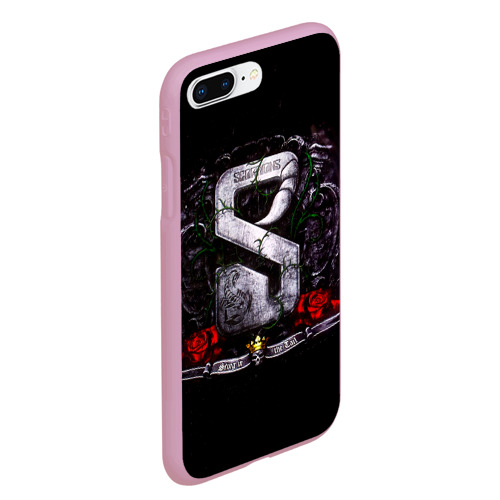 Чехол для iPhone 7Plus/8 Plus матовый Sting in the Tail - Scorpions, цвет розовый - фото 3