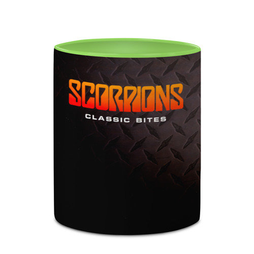 Кружка с полной запечаткой Classic Bites - Scorpions, цвет белый + светло-зеленый - фото 4
